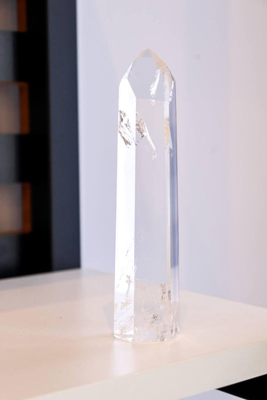 Ponta Polida Quartzo Cristal 224 gramas Aprox.