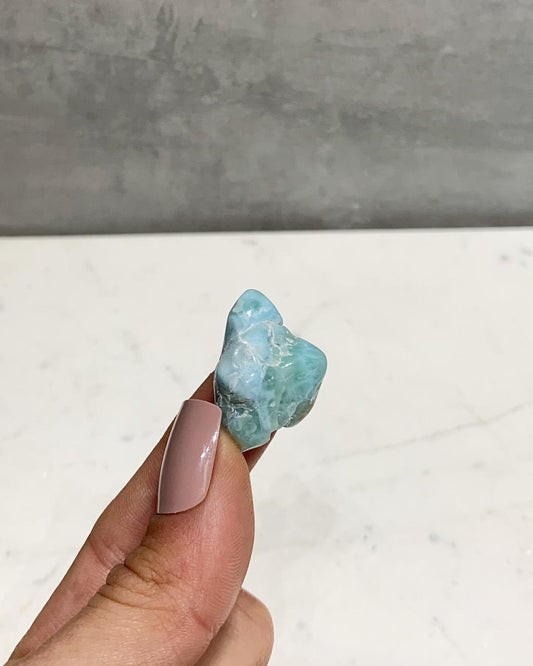 Pedra Larimar Rolado 7 a 8 gramas