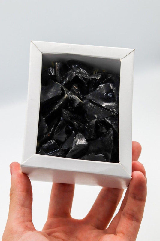 Obsidiana Preta Cascalho Bruto Box