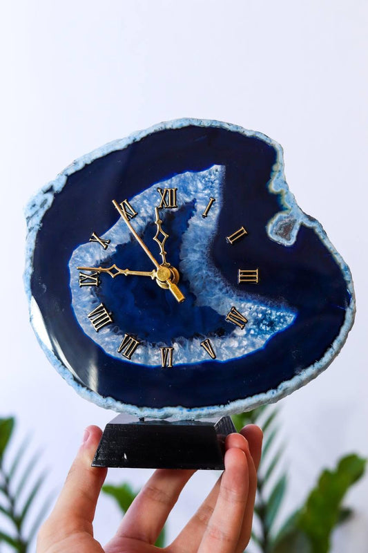 Relógio Chapa Ágata Azul