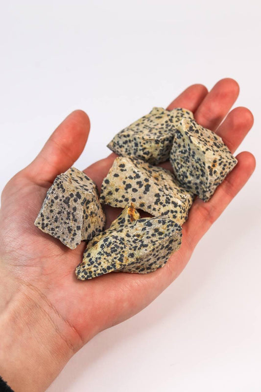 Pedra Dalmata Bruta 30 a 44 gramas