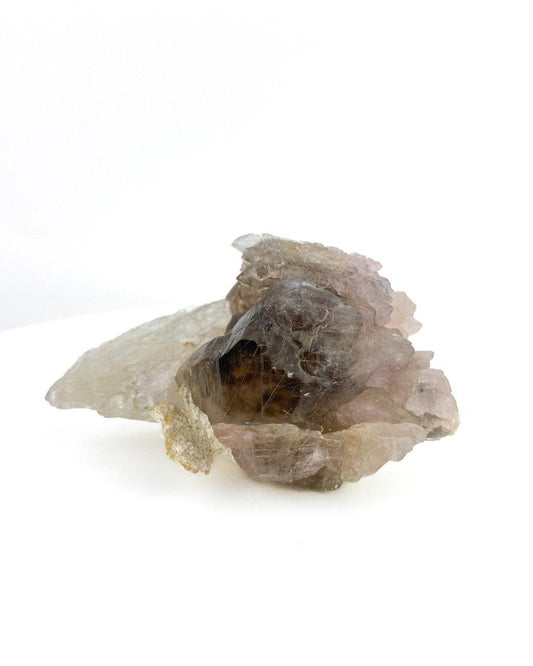 Pedra Canga Rosa com Quartzo Bruto 197 gramas