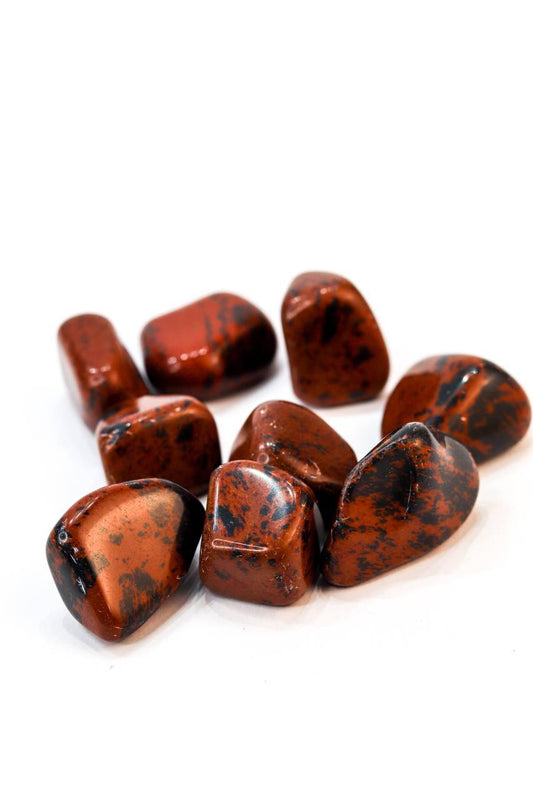 Pedra Obsidiana Cor do Mogno Rolada 10 a 14 gramas