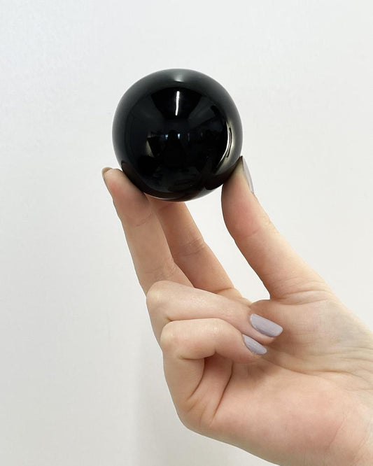 Bola Obsidiana preta 5,2 a 5,3 cm aprox.