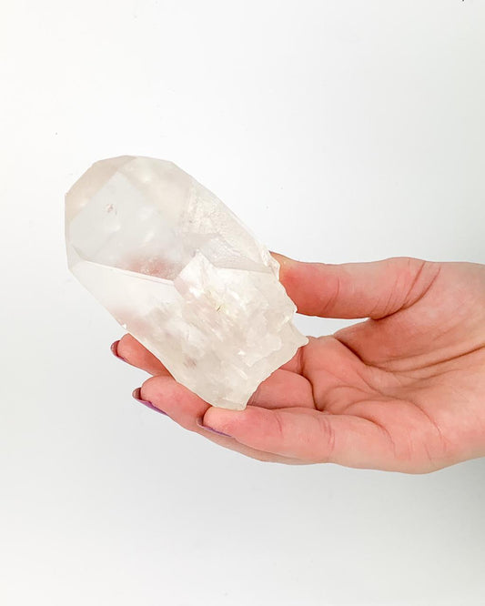 Ponta Cristal Bruto Lemurian Arco Íris 250 a 270 gramas