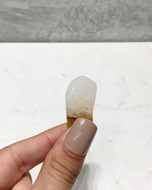 Pedra Quartzo Agente Cura Ouro rolado 10 a 13 gramas