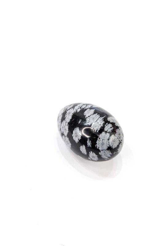 Ovo Obsidiana Flocos de Neve 54 a 58 gramas aprox.