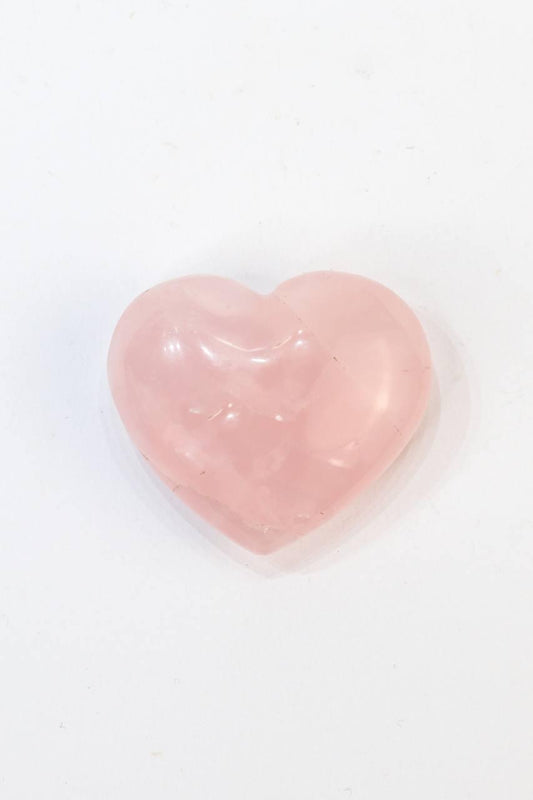 Coração Quartzo Rosa 55 a 64 gramas aprox.