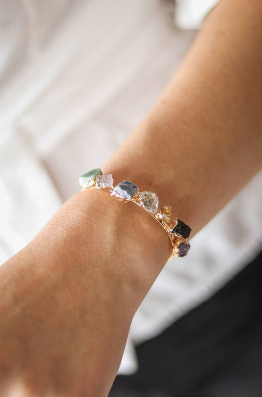 Bracelete Chakras Petit Banho Ouro