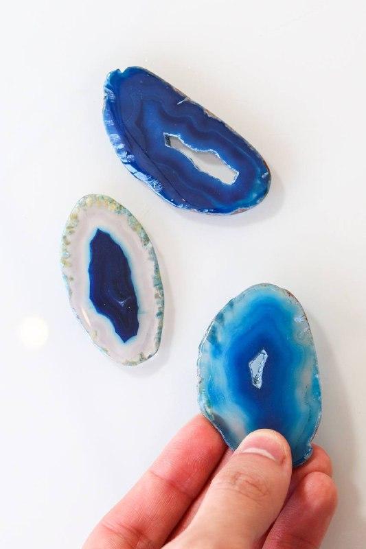 Chapa Ágata Azul Tingida 00