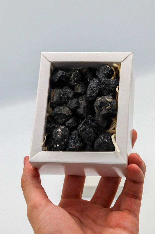 Turmalina Negra Cascalho Bruto Box