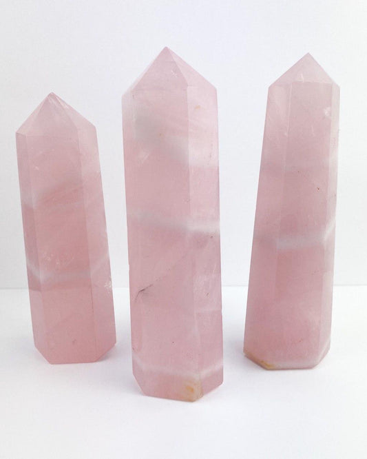 Ponta Polida Quartzo Rosa 428 a 468 gramas