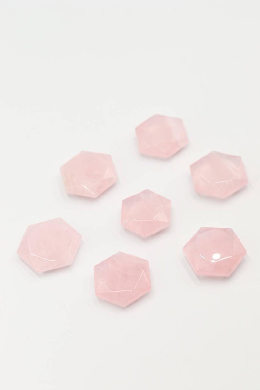Estrela de Davi Quartzo Rosa