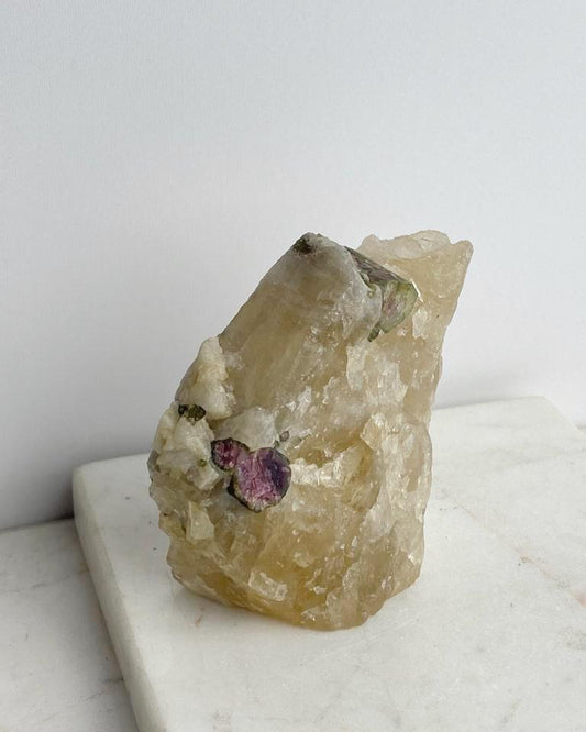 Pedra Turmalina Melancia no Quartzo Bruto 345 g