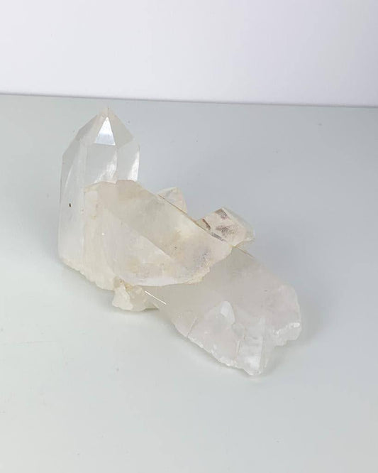 Ponta Cristal Bruto Lemurian Elo do Tempo 476 gramas