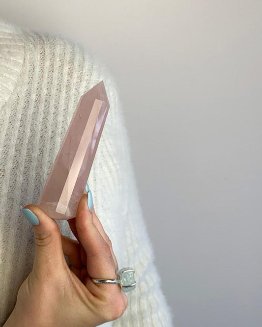 Bastão Voguel Massageador de Quartzo Rosa 145 gramas