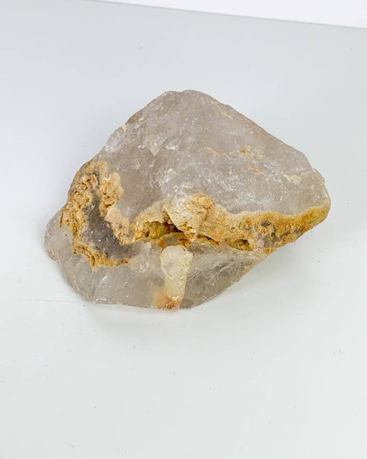 Pedra Quartzo Xamã Semi Polido 555 gramas