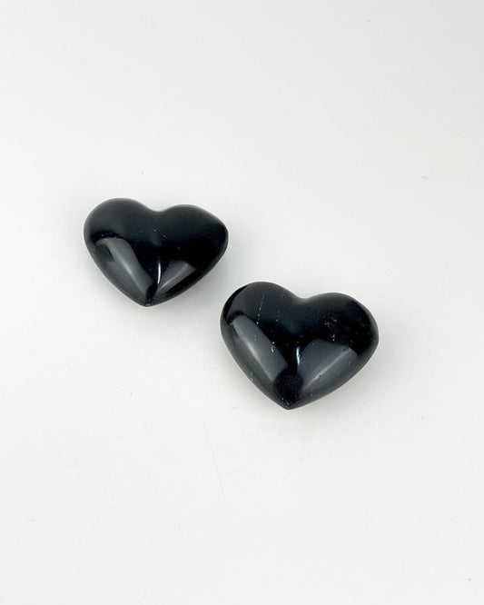 Coração Obsidiana preta 3,7 a 4,2 cm aprox.