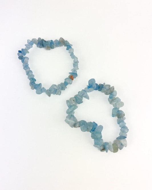 Pulseira Cascalho Água Marinha