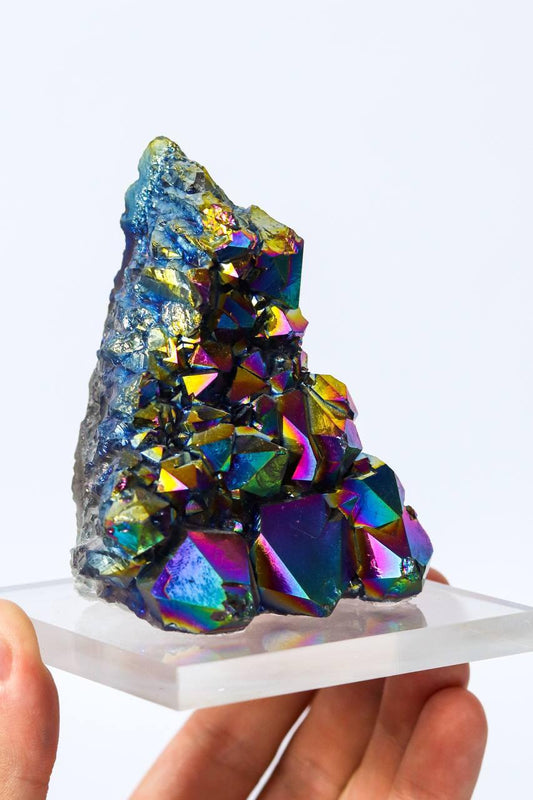 Drusa Titânio Rainbow na Base Acrílica