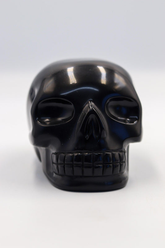 Crânio Obsidiana Preta 1,227 Kg aprox.