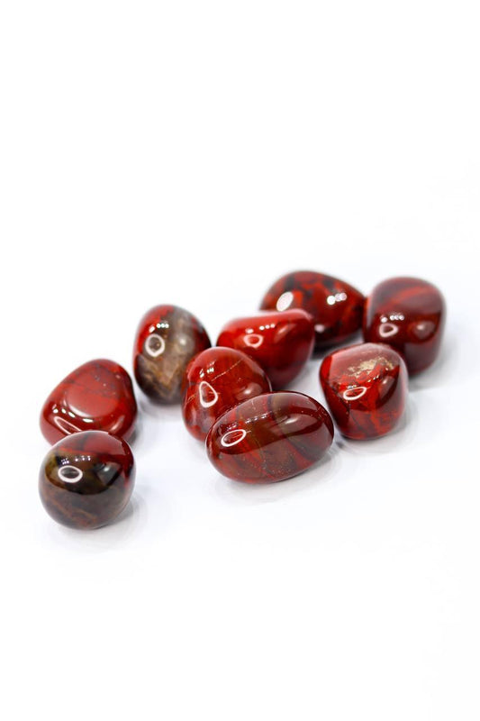 Pedra Jaspe Vermelho Arco-Irís Rolado 9 a 12 gramas