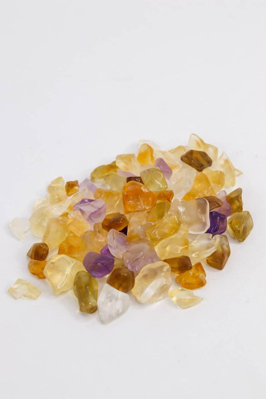 Kit Cascalho Citrino Ametista e Cristal 200 gramas