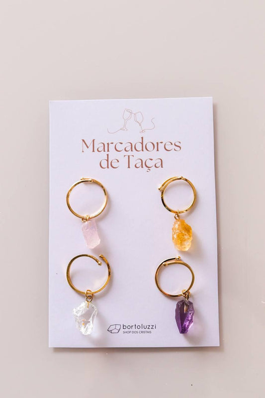 Kit Marcador de Taça Banho Ouro