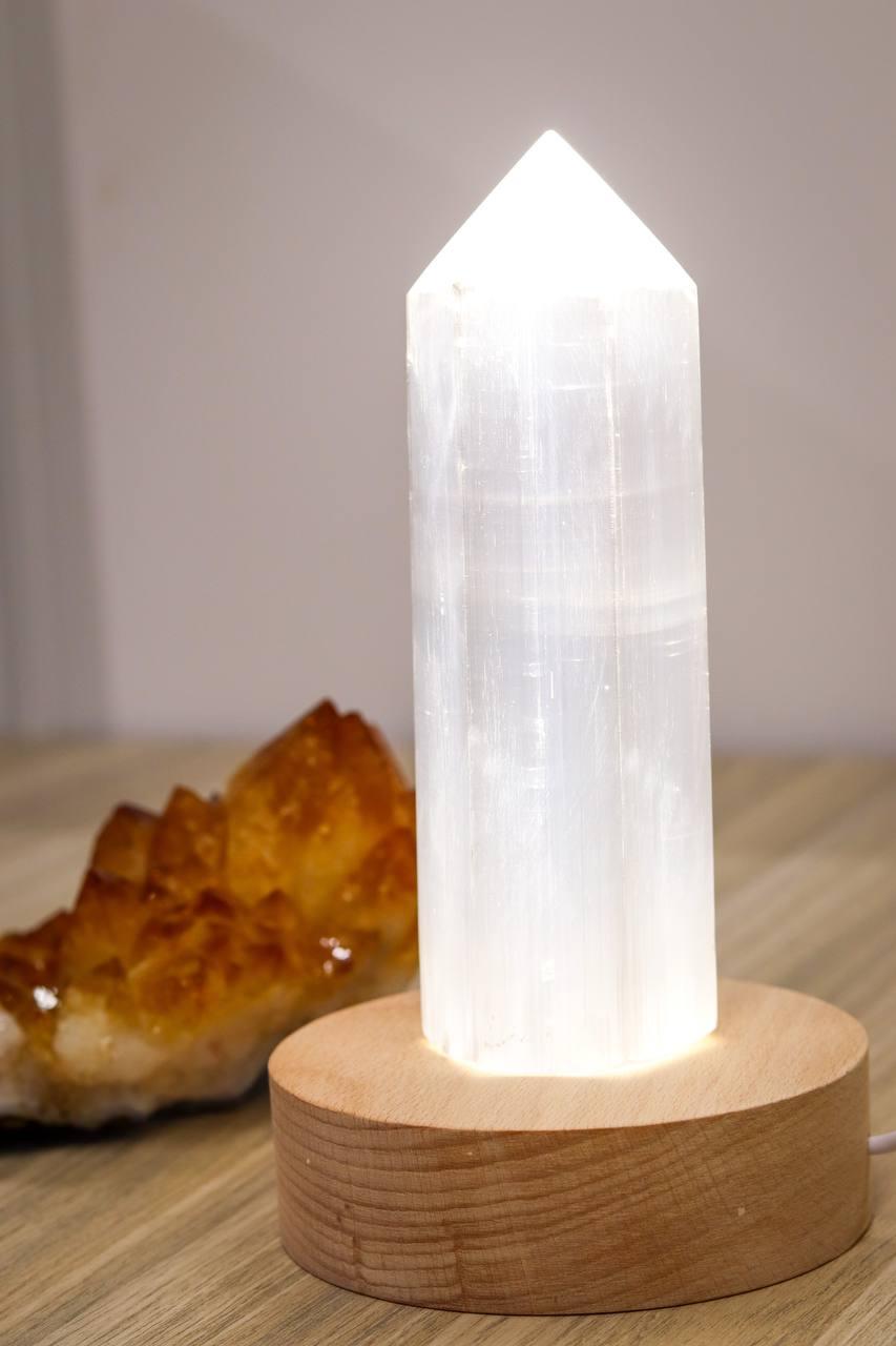 Base de Madeira c/ Led 10 centimetros