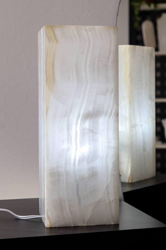 Luminária Aragonita Prisma Onix Branco