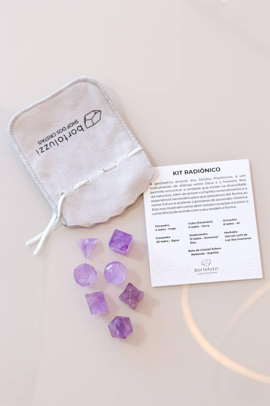 Kit radiônico sete formas Ametista