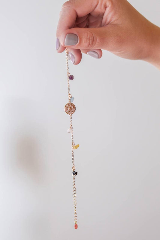 Pulseira Essencia Colors Lua Banho Ouro