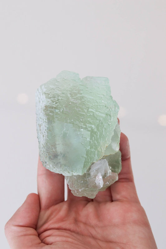 Pedra Fluorita Verde bruta 376 gramas