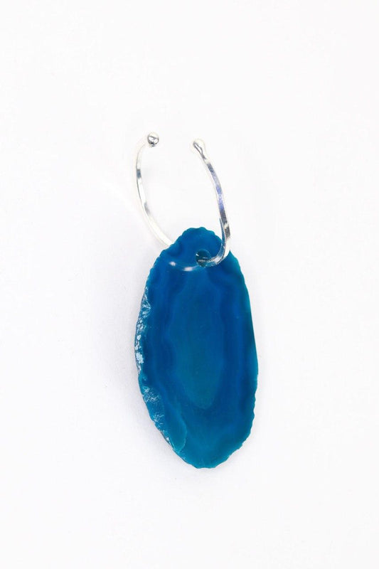 Marcador de Taça Ágata Azul Tingida