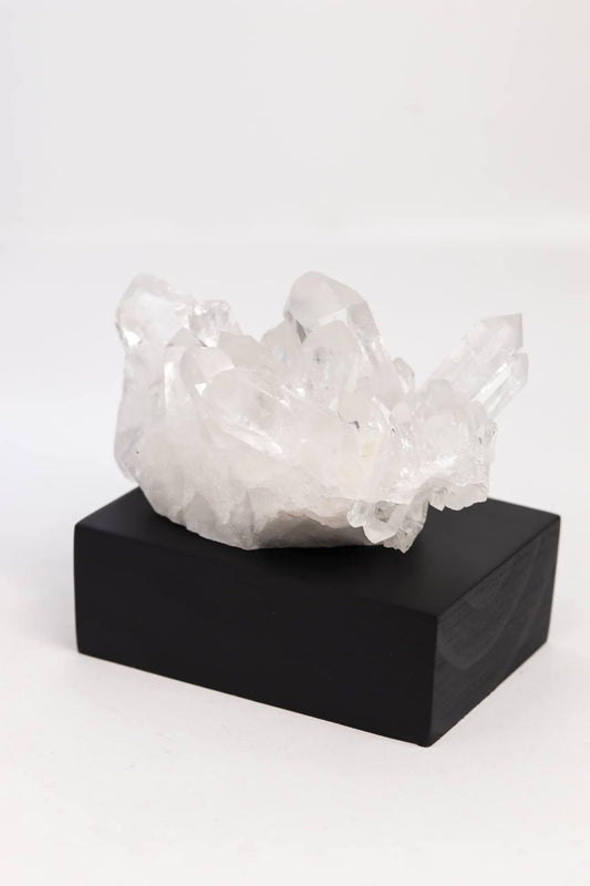 Drusa Cristal na Base de Madeira Preta 332 gramas