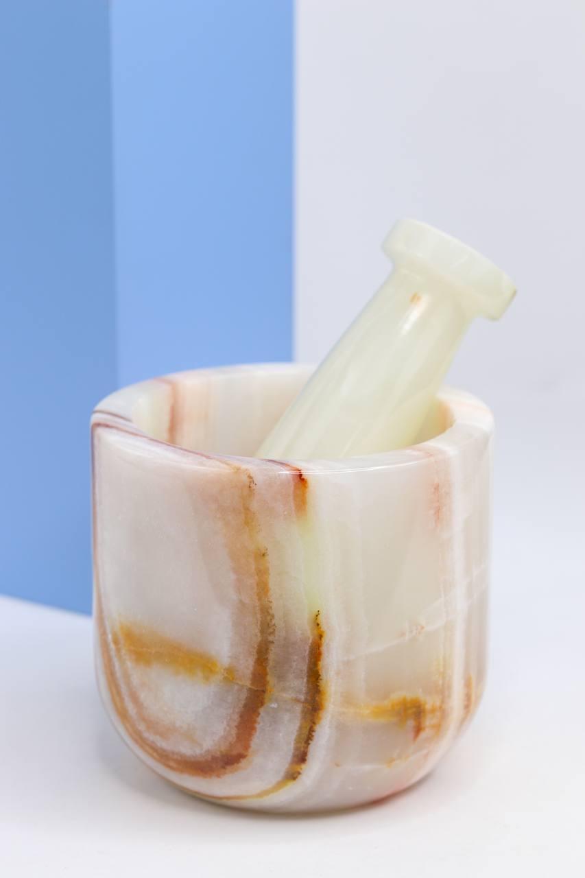 Pilão Ônix Branco Grande