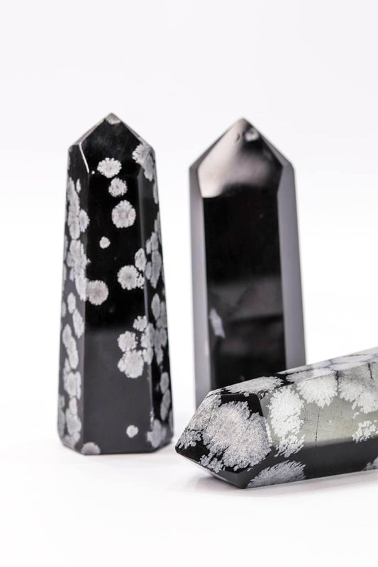 Ponta Obsidiana Flocos de Neve 85 a 115 gramas aprox.