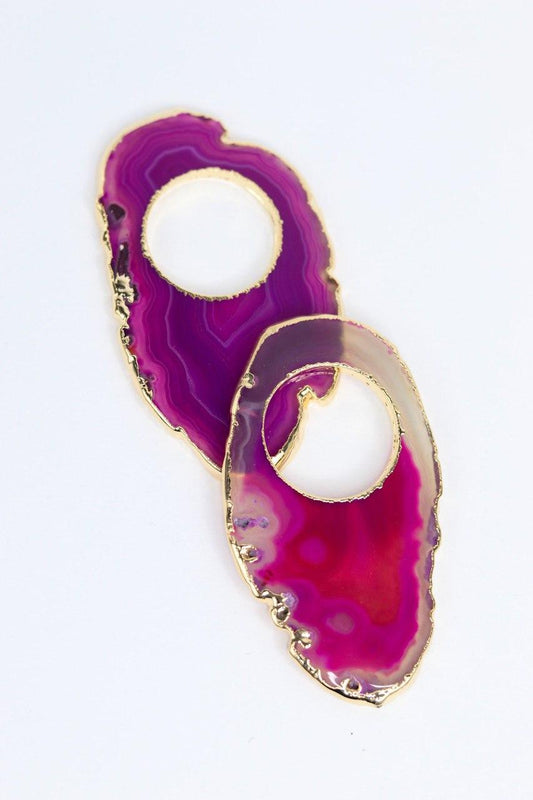 Porta Guardanapo Ágata Rosa Banhado Ouro