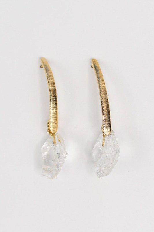 Brinco Cristal banhado Ouro