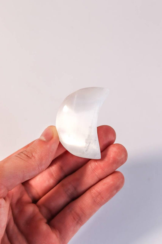 Lua de Selenita Branca 5cm