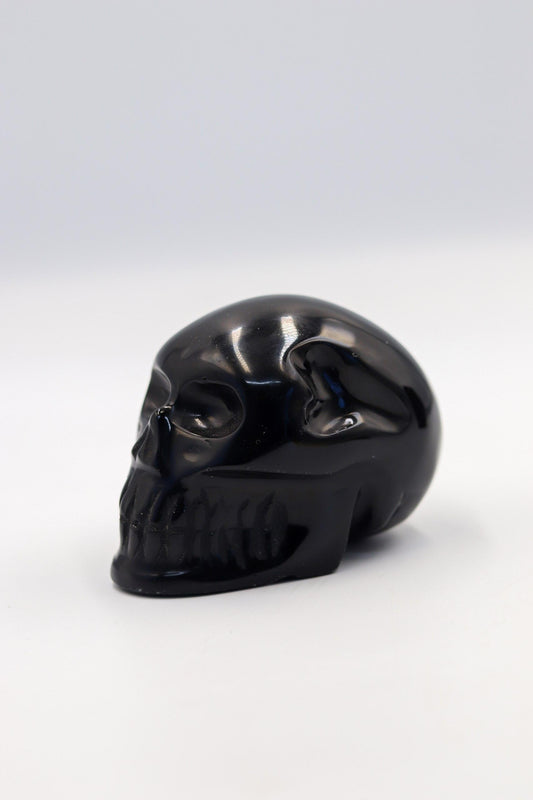 Crânio Obsidiana Preta 240 a 270 gramas aprox.