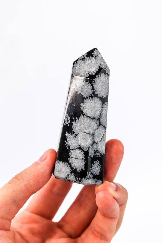 Ponta Obsidiana Flocos de Neve 85 a 115 gramas aprox.