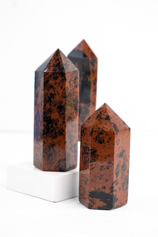 Ponta Polida Obsidiana Marrom 111 a 126 gramas