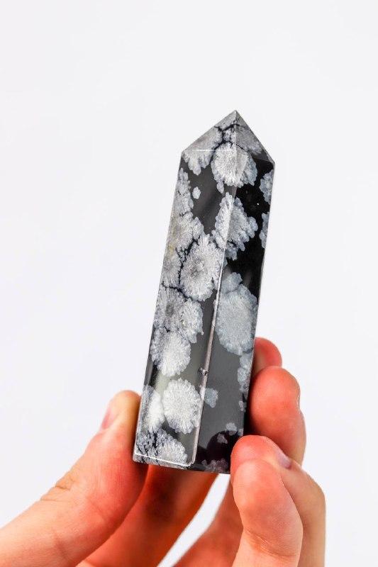 Ponta Obsidiana Flocos de Neve 108 a 130 gramas aprox.