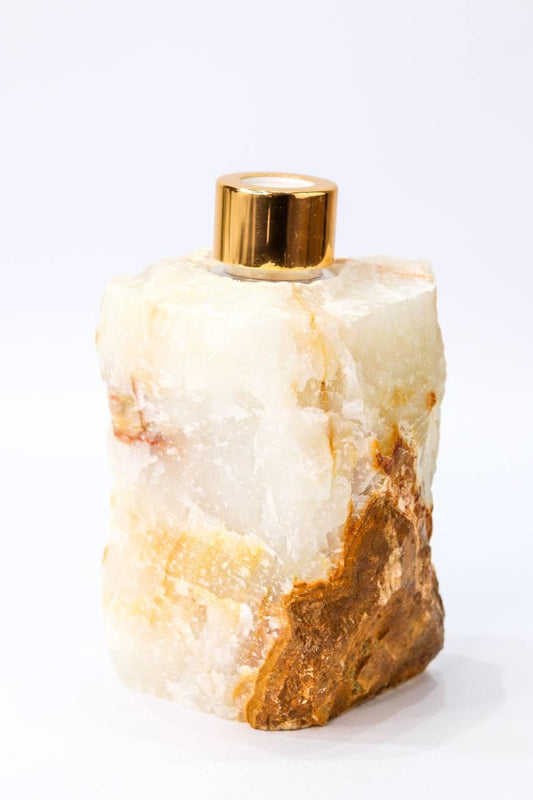 Difusor Ônix Branco Banho Ouro