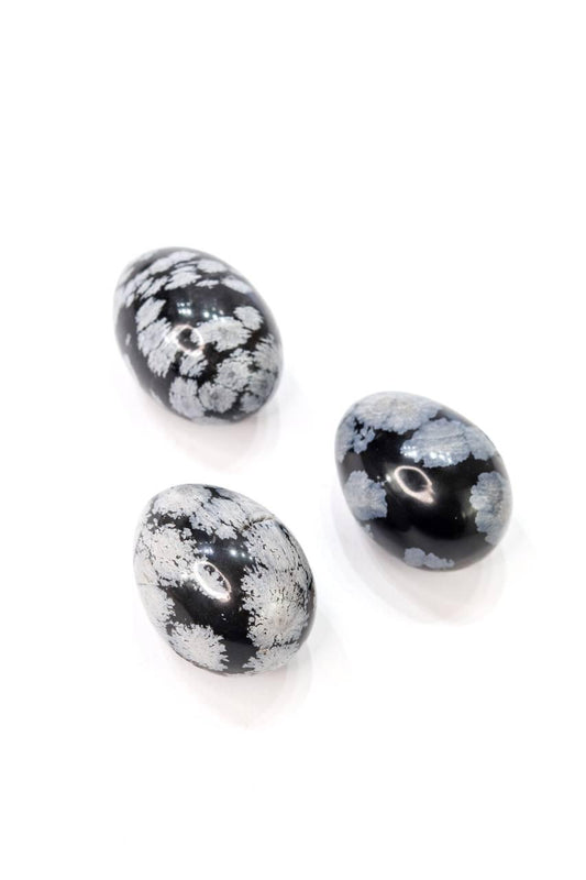 Ovo Obsidiana Flocos de Neve 54 a 58 gramas aprox.