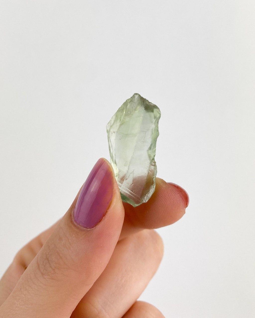 Pedra Ametista Prasiolita verde 3 a 8 gramas