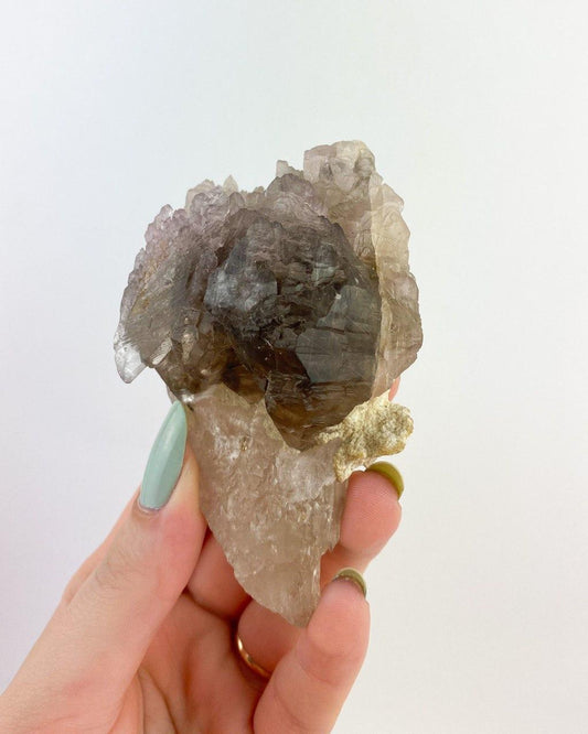 Pedra Canga Rosa com Quartzo Bruto 197 gramas