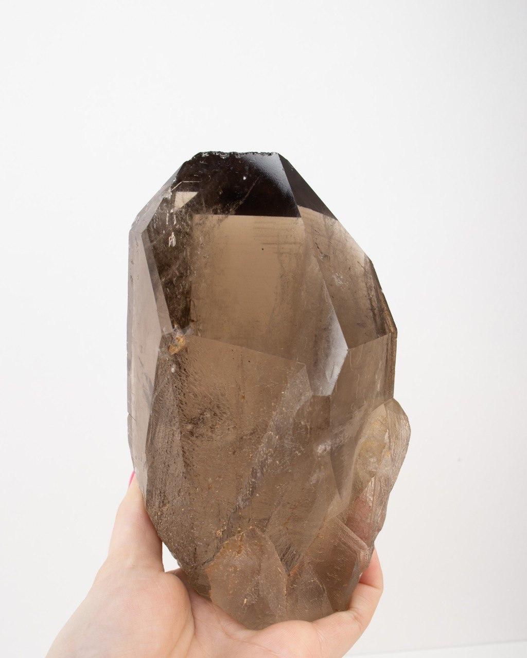 Pedra Ponta Cristal Fumê Elo do Tempo Bruto 1,408Kg