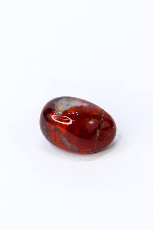 Pedra Jaspe Vermelho Arco-Irís Rolado 9 a 12 gramas